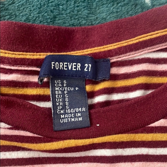 Striped Maroon and White T-Shirt - Picture 3 of 3